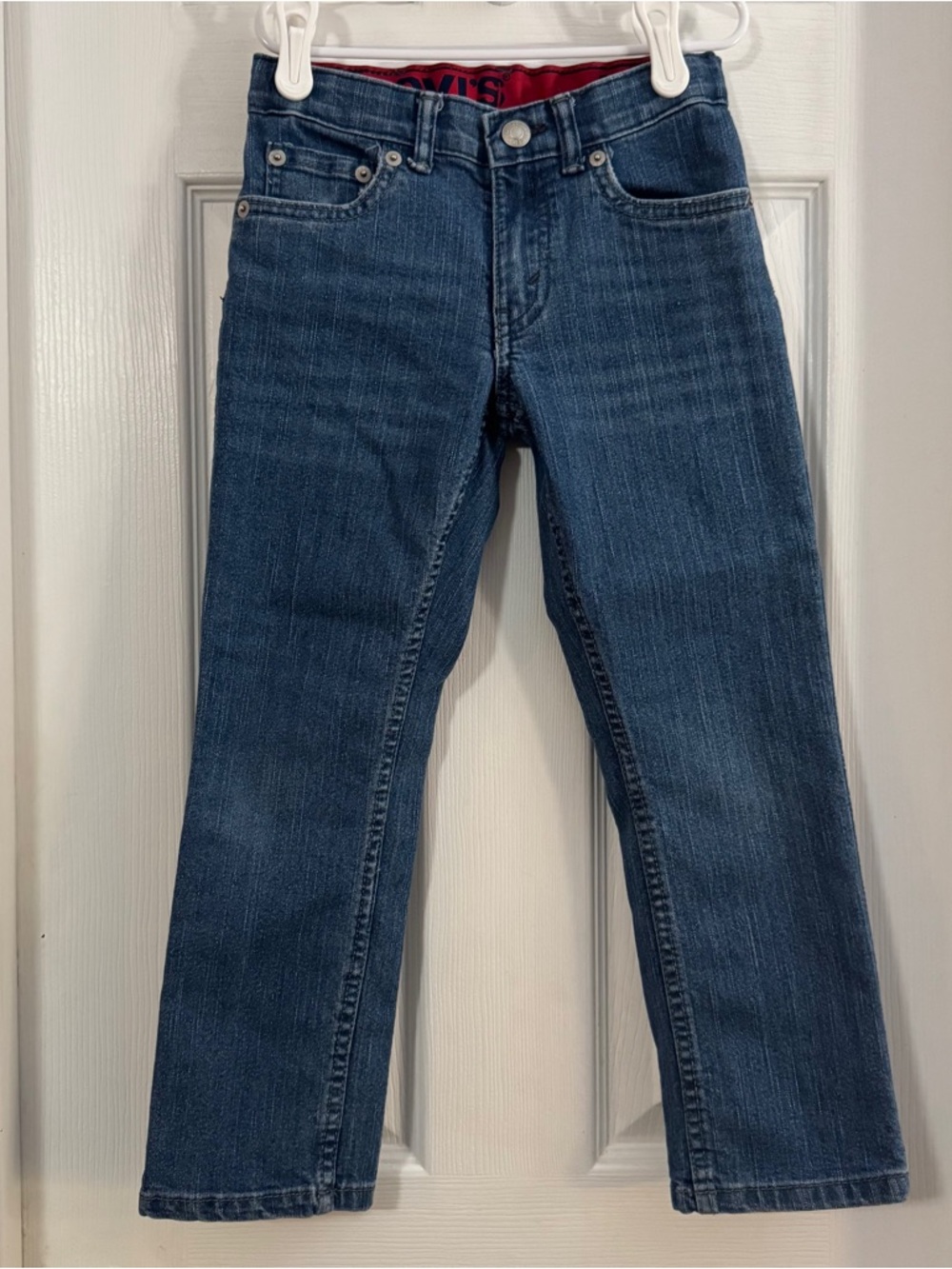 Levi's Boy Dark Blue Straight Leg Jeans Adjustable Waistband